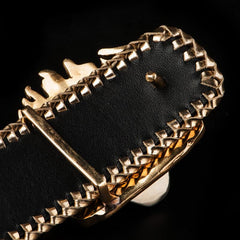 Handmade Black Leather Mens Belts Cool Black Leather Men Belts for Men
