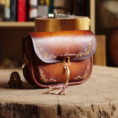 Handmade LEATHER WOMENs SHOULDER Purse Vintage Crossbody Purses FOR WOMEN