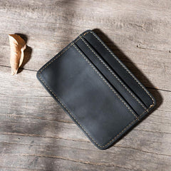 Handmade Leather Mens Cool billfold Wallet Card Holder Small Card Slim Wallets for Men