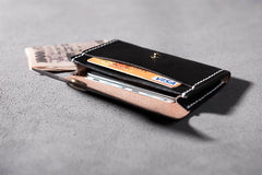 Cool Leather Mens billfold Wallet Card Holder Small Card Slim Wallet for Men