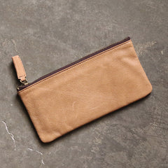Vintage LEATHER Womens Long Clutch Wallet Zipper Slim Long Wallet FOR Women
