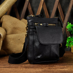 Small Leather Mens Belt Pouch Waist Bag Shoulder Bag BELT BAG For Men