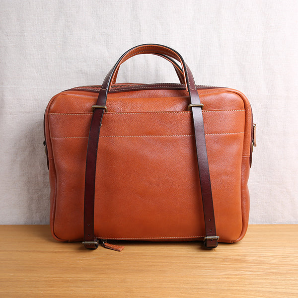 Handmade Cool leather men Briefcase business bag laptop bag for men - EverHandmade