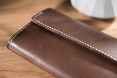 Handmade Leather Mens Clutch Wallet Cool Leather Wallet Long Phone Wallets for Men
