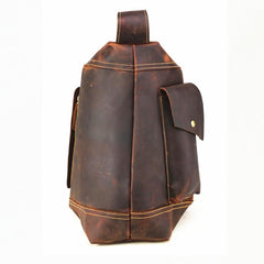 Cool Leather Mens Chest Bag Sling Bags Sling Crossbody Bag Travel Sling Bag for men