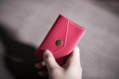 Handmade Leather Mens Cool billfold Wallet Card Holder Small Card Slim Wallets for Men