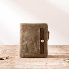 Cool Canvas Mens Small Wallet Bifold Vintage billfold Wallets for Men