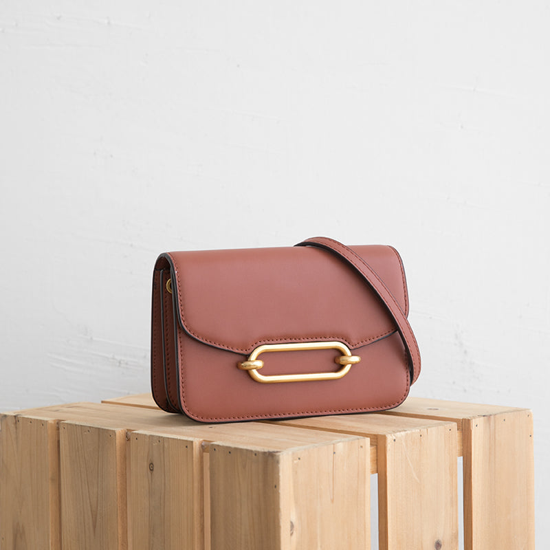Minimalist Leather Womens Stylish Small Crossbody Purse Shoulder Bag for Women
