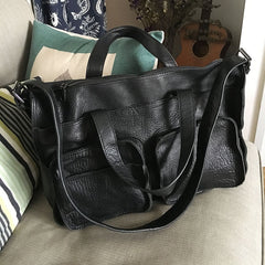 Vintage WOMENs LEATHER Travel Handbag Travel Bag Shoulder Bag FOR WOMEN