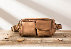 Leather Mens FANNY PACK MENS WAIST BAG HIP PACK BELT BAG FOR MEN