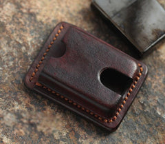 Cool Mens Leather Zippo Lighter Case with Loop Zippo lighter Holder with clip