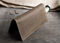 Handmade Leather Mens Clutch Wallet Cool Leather Wallet Long Phone Wallets for Men