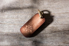 Handmade Leather Mens World of Warcraft Cool Keychain KeyCharm Keyring Pendant for Men