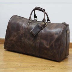 Cool Leather Mens Overnight Bags Weekender Bag Vintage Travel Bags Duffle Bags for Men