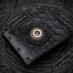 Handmade Leather License Wallet Tooled Mens Small Wallet Cool Leather Wallet billfold Wallet for Men