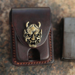 Cool Mens Leather Zippo Lighter Cases with Loop Zippo lighter Holder with clips