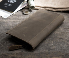Leather Mens Long Wallet Cool Leather Wallet Long Bifold Wallets for Men