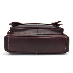 Vintage Leather Messenger Bag Shoulder Bag CrossBody Bag For Men