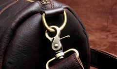 Genuine Leather Mens Barrel Bag Cool Weekender Bag Travel Bag Duffle Bags Overnight Bag Holdall Bag for men