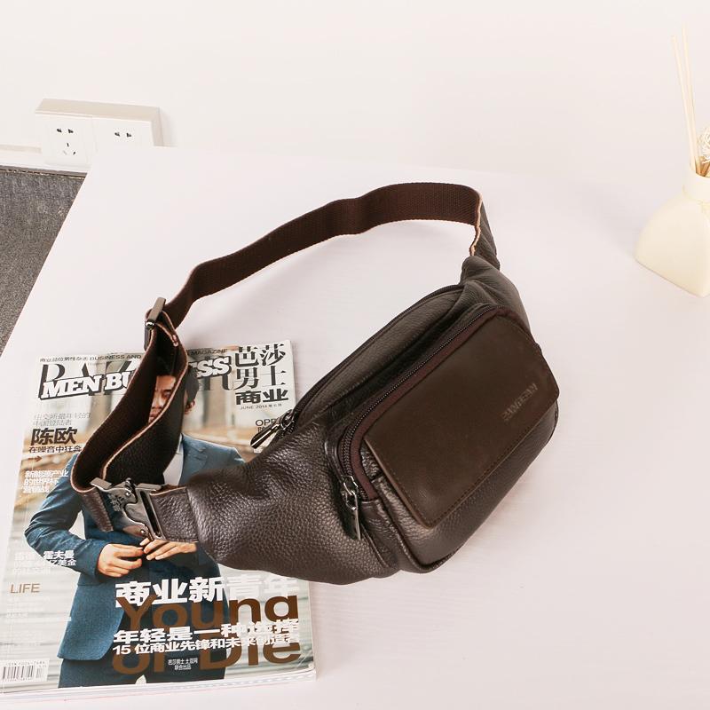 Leather Mens FANNY PACK MENS WAIST BAG HIP PACK BELT BAG FOR MEN