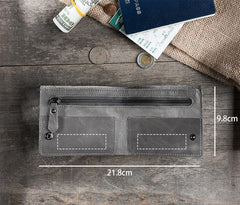 Cool Leather Mens Slim Small Wallet Men billfold Bifold Wallets for Men