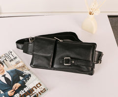 Leather Mens FANNY PACK MENS WAIST BAG HIP PACK BELT BAG FOR MEN