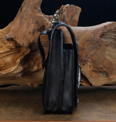Cool Leather Mens Snake Biker Belt Pouch Waist Bag Drop Leg Bag for Men