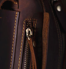 Cool Leather Mens Chest Bag Sling Bags Sling Crossbody Bag Travel Sling Bag for men
