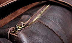 Genuine Leather Mens Barrel Bag Cool Weekender Bag Travel Bag Duffle Bags Overnight Bag Holdall Bag for men