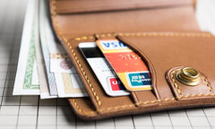 Handmade Leather Mens Cool Slim Leather Wallet Men Small Wallets Bifold for Men