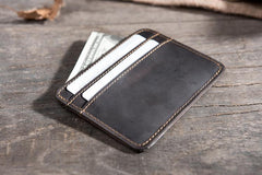 Handmade Leather Mens Cool billfold Wallet Card Holder Small Card Slim Wallets for Men