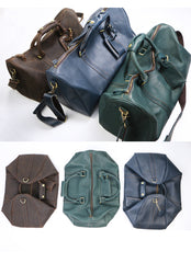 Vintage Leather Mens Large Weekender Bags Cool Travel Bag Duffle Bag for Men