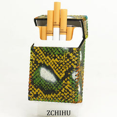Cool Snake Leather Mens Cigarette Holder Case Handmade Cigarette Holder for Men
