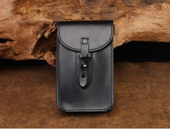 Cool Leather Mens Biker Cell Phone Holster Belt Pouch Side Waist Bag Shoulder Bag for Men