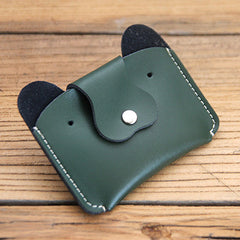 Cute LEATHER Womens Small Dog Change Wallet Leather Card Wallet FOR Women