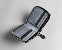Handmade leather Mens Small biker wallet zipper billfold Chain Wallets for Men