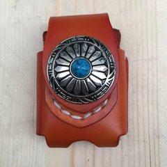 Leather Biker Zippo Lighter Pouches with Loop Biker Leather Zippo lighter cases with clip