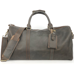 Vintage Leather Mens Large Weekender Bags Cool Travel Bag Duffle Bag for Men