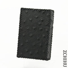 Cool Handmade Leather Mens Black Engraved Cigarette Holder Case for Men