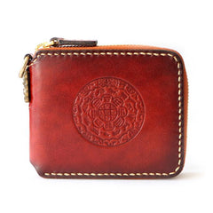 Handmade Leather Mens Biker Chain Wallet Cool Leather Wallets Small Chain Wallets for Men