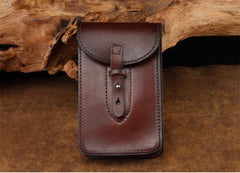 Cool Leather Mens Biker Cell Phone Holster Belt Pouch Side Waist Bag Shoulder Bag for Men