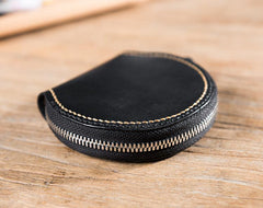 Handmade Leather Mens Cool Change Coin Wallet Coin Holder Coin Pouch Case for Men