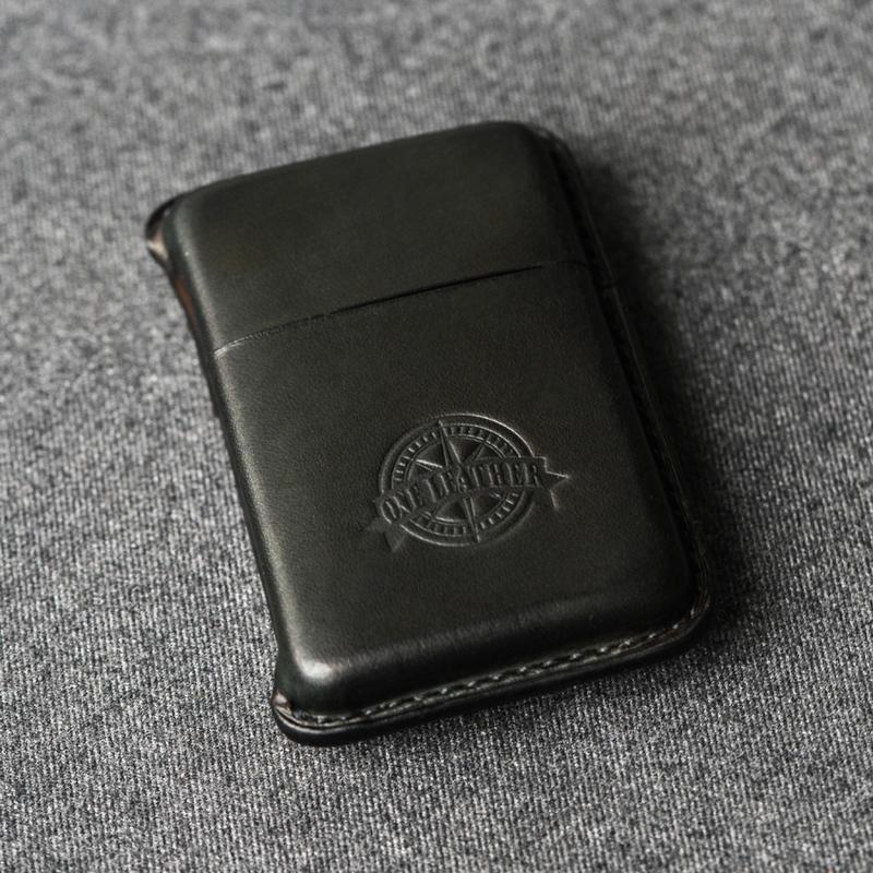 Handmade Black Leather Cigarette Case Mens Leather Case of Cigarettes Leather Cigarette Holder Case