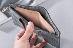 Cool Leather Mens billfold Leather Wallets Men Small Bifold Wallets for Men