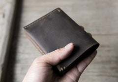 Cool Leather Mens Slim Small Leather Wallets Men billfold Bifold Wallet for Men