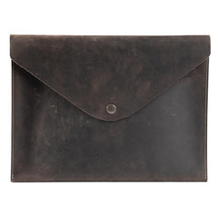 Handmade Leather Mens Clutch Cool Slim Wallet Envelope Clutch Wristlet Wallet for Men