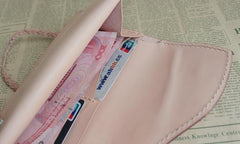 Cool Leather Mens Clutch Long Wallets Handmade Vintage Long Wallet for Women