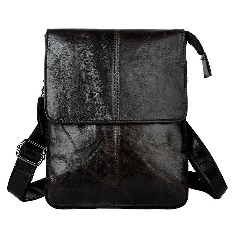 Mens Leather Small COURIER BAG Side Bag Waist Pouch Holster Belt Case Belt Pouch for Men