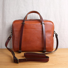 Handmade Cool leather men Briefcase business bag laptop bag for men