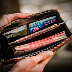 Handmade Leather Ucchusma Mens Chain Biker Wallet Cool Leather Long Wallet With Chain Wallets for Men